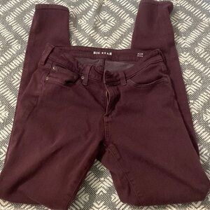 BIG STAR ALEX maroon skinny  pants size 27 in good used condition